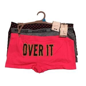 Icy Hot Lingerie 3Pack Seamless Panties Women PlusSize10/3XL Black/Red/Gray NWOT